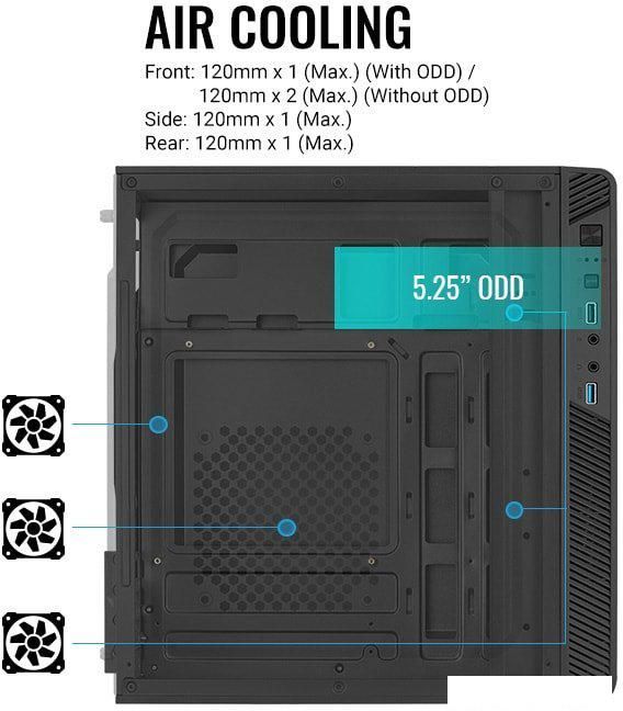 Корпус AeroCool CS-106 CS-106-S-BK-v1