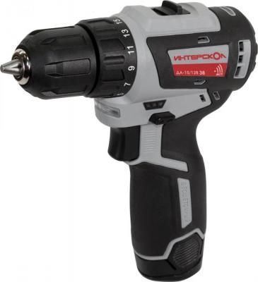 Дрель-шуруповерт Интерскол ДА-10/12В 38 МиниМАКС (с 2-мя АКБ 2.5 Ач, без кейса)