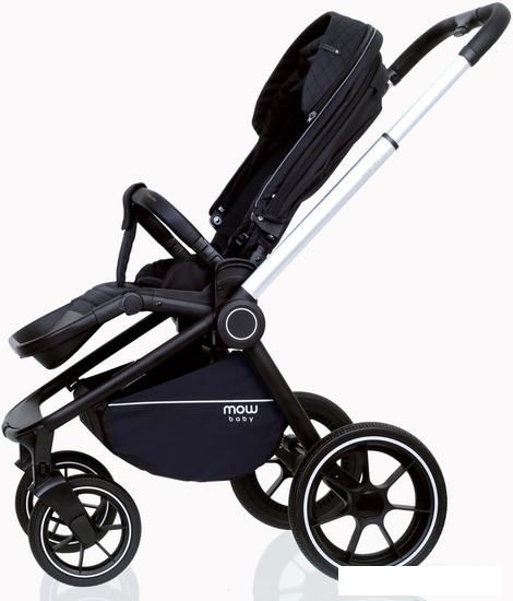 Универсальная коляска Rant MOWbaby Zoom PU (2 в 1, silver black)