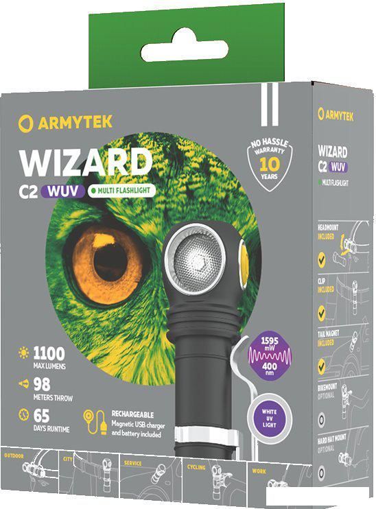 Фонарь Armytek Wizard C2 WUV Magnet USB