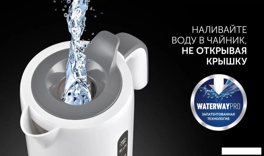 Электрический чайник Polaris PWK 1220C Water Way Pro (белый)