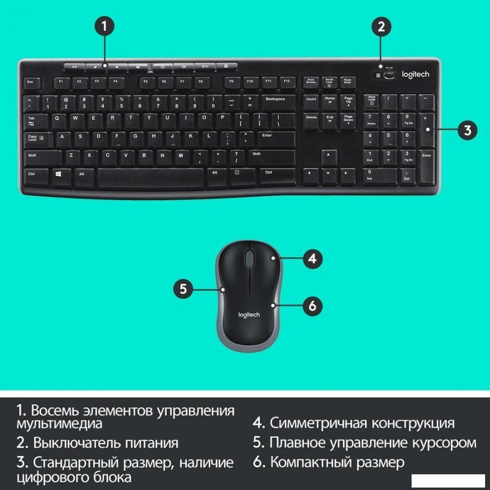 Офисный набор Logitech Wireless Combo MK275 920-007721