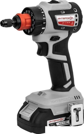 Дрель-шуруповерт Интерскол Комби ДА-13/18В (с 2-мя АКБ, кейс)