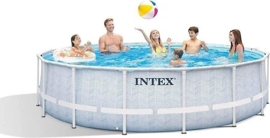 Каркасный бассейн Intex Prism Frame Chevron 26746 (488х122)