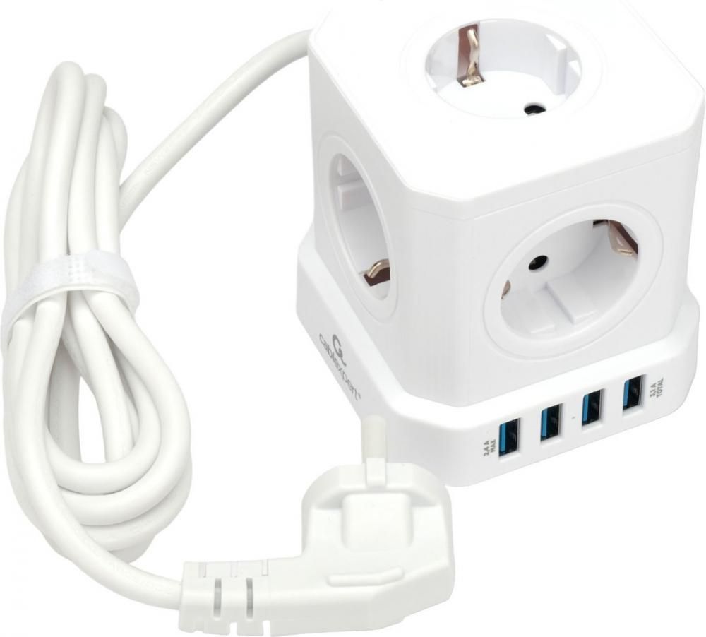 Сетевой фильтр Cablexpert TWR-5-U4-W-2