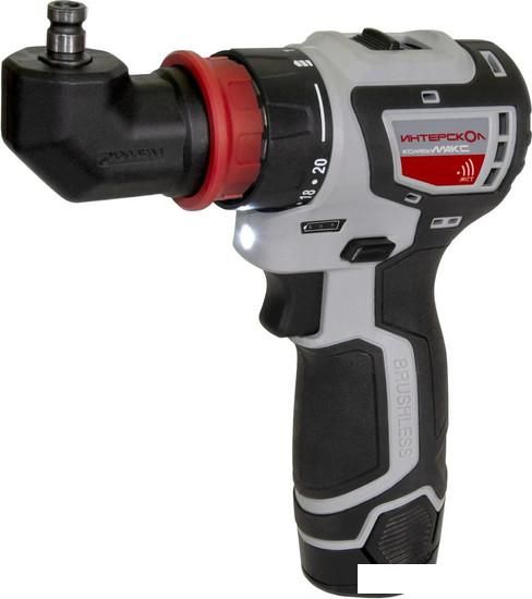 Дрель-шуруповерт Интерскол КомбиМАКС ДА-10/12В 36 687.2.2.78 (с 2-мя АКБ, сумка, набор патронов)