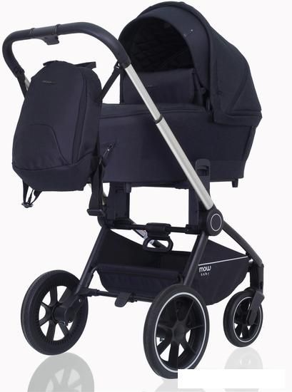 Универсальная коляска Rant MOWbaby Zoom PU (2 в 1, silver black)