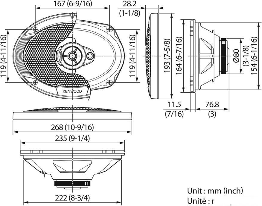 Коаксиальная АС Kenwood KFC-S6966