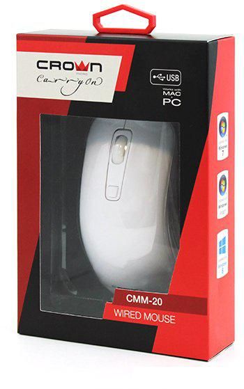 Мышь CrownMicro CMM-20 White