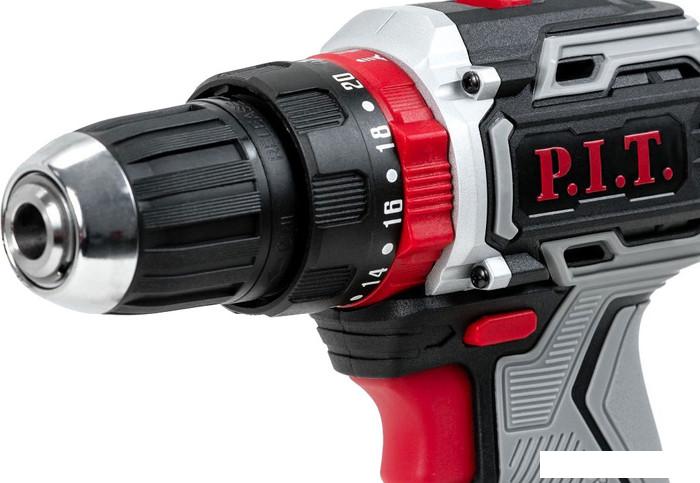 Ударная дрель-шуруповерт P.I.T. PSR18-D4 (с 2-мя АКБ, кейс, набор оснастки)