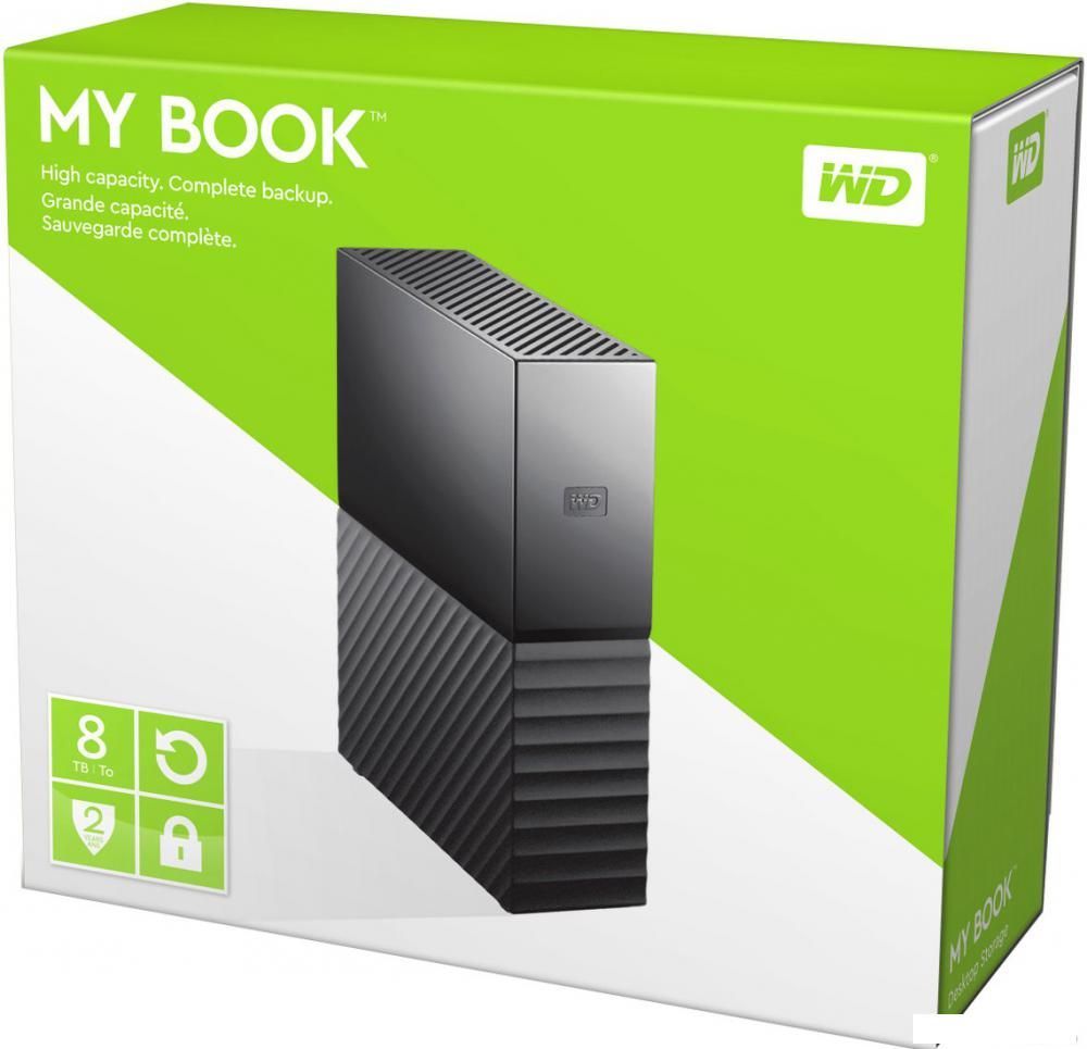 Внешний накопитель WD My Book 8TB [WDBBGB0080HBK]