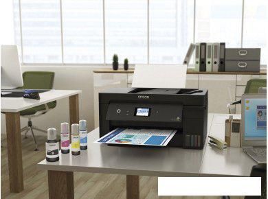 МФУ Epson L14150 (ресурс стартовых контейнеров 7500/6000, чернила 001)