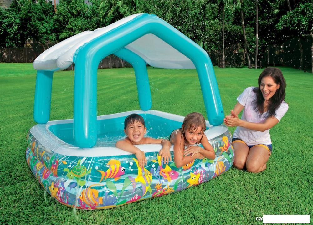 Надувной бассейн Intex Sun Shade 57470 (157x122, голубой)