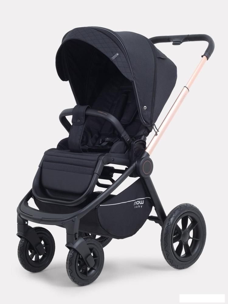 Универсальная коляска MOWbaby Zoom air MB087 (3 в 1, Gold Black)