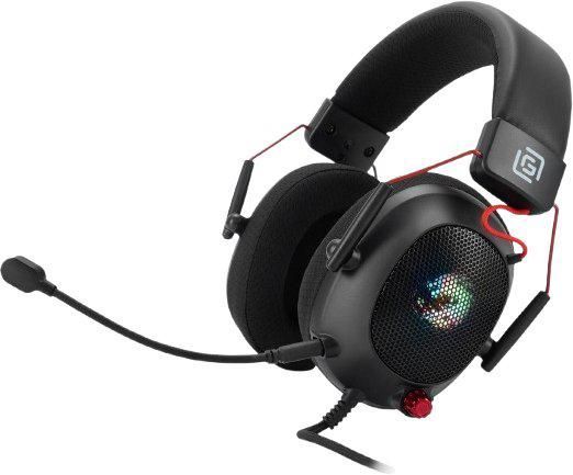 Наушники Оклик HS-L305G (черный/красный)