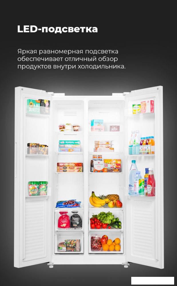 Холодильник side by side MAUNFELD MFF177NFBE