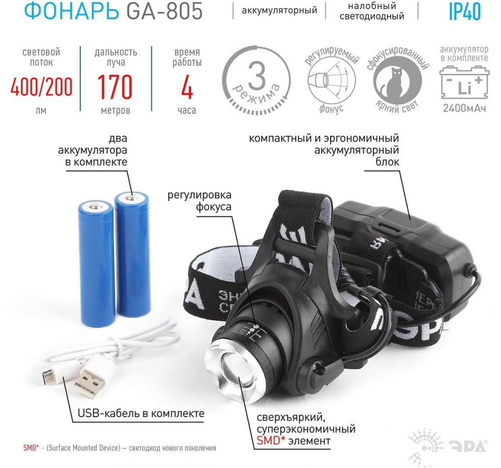 Фонарь ЭРА GA-805