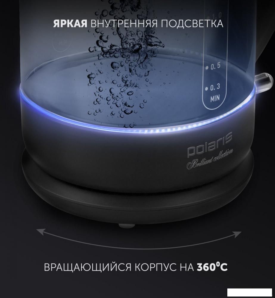 Электрический чайник Polaris PWK 1753CGL (черный)