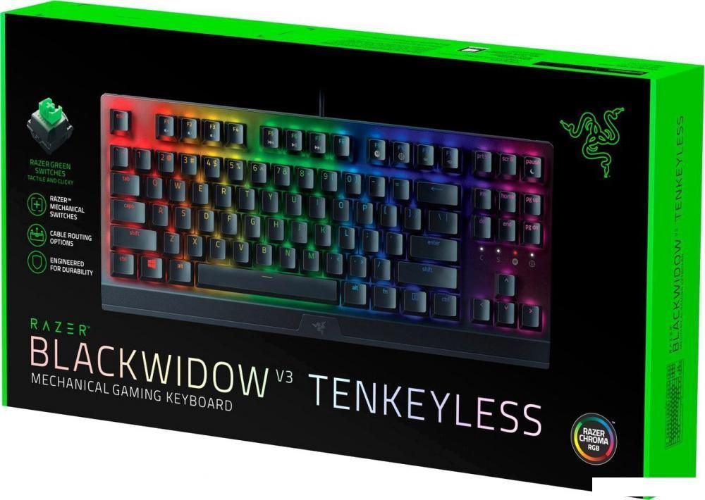 Клавиатура Razer BlackWidow V3 Tenkeyless Green Switch