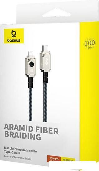 Кабель Baseus Unbreakable Series USB Type-C - Lightning (1 м, белый)