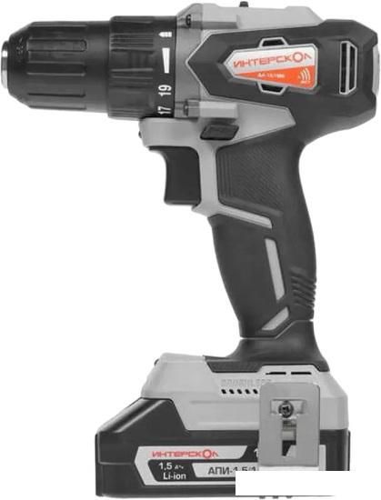 Дрель-шуруповерт Интерскол ДА-13/18ВК (с 2-мя АКБ 1.5 Ah, кейс)