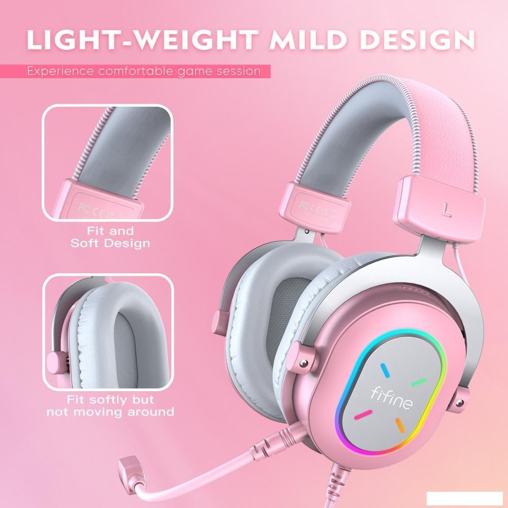 Наушники FIFINE H6X (розовый)