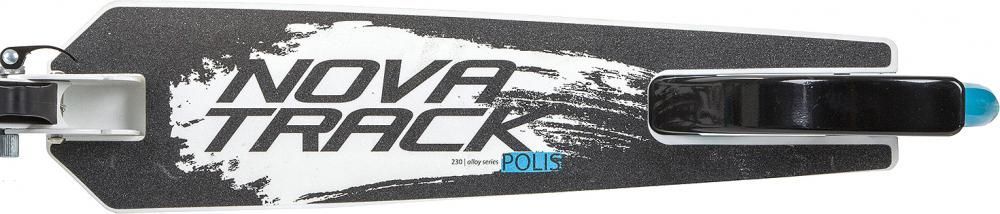 Двухколесный подростковый самокат Novatrack Polis 230P.POLIS.BL9 (белый/синий)
