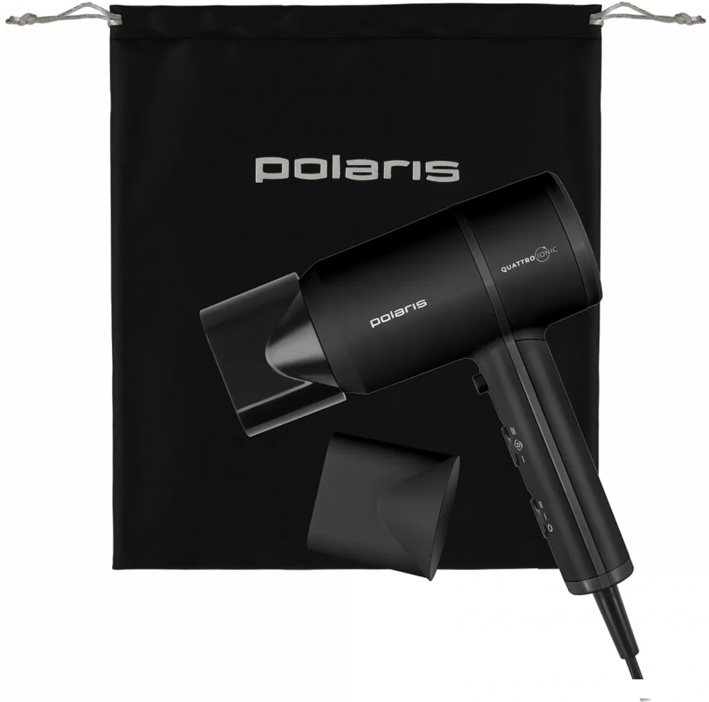 Фен Polaris PHD 2044Ti Quattro Ionic (черный)