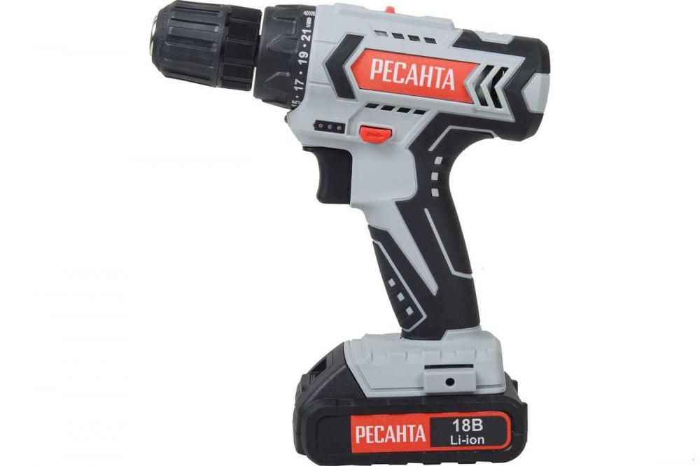 Дрель-шуруповерт Ресанта ДА-50Л2-18А (с 2-мя АКБ, кейс)