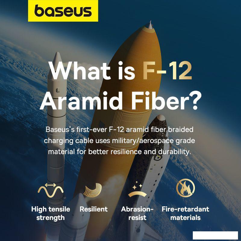 Кабель Baseus Unbreakable Series USB Type-C - Lightning (1 м, белый)