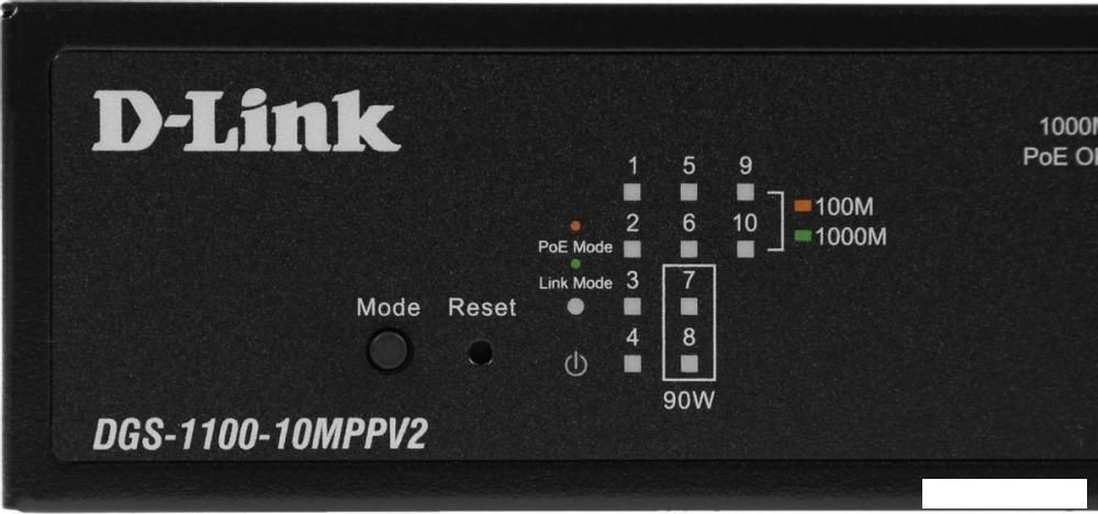 Управляемый коммутатор 2-го уровня D-Link DGS-1100-10MPPV2/A