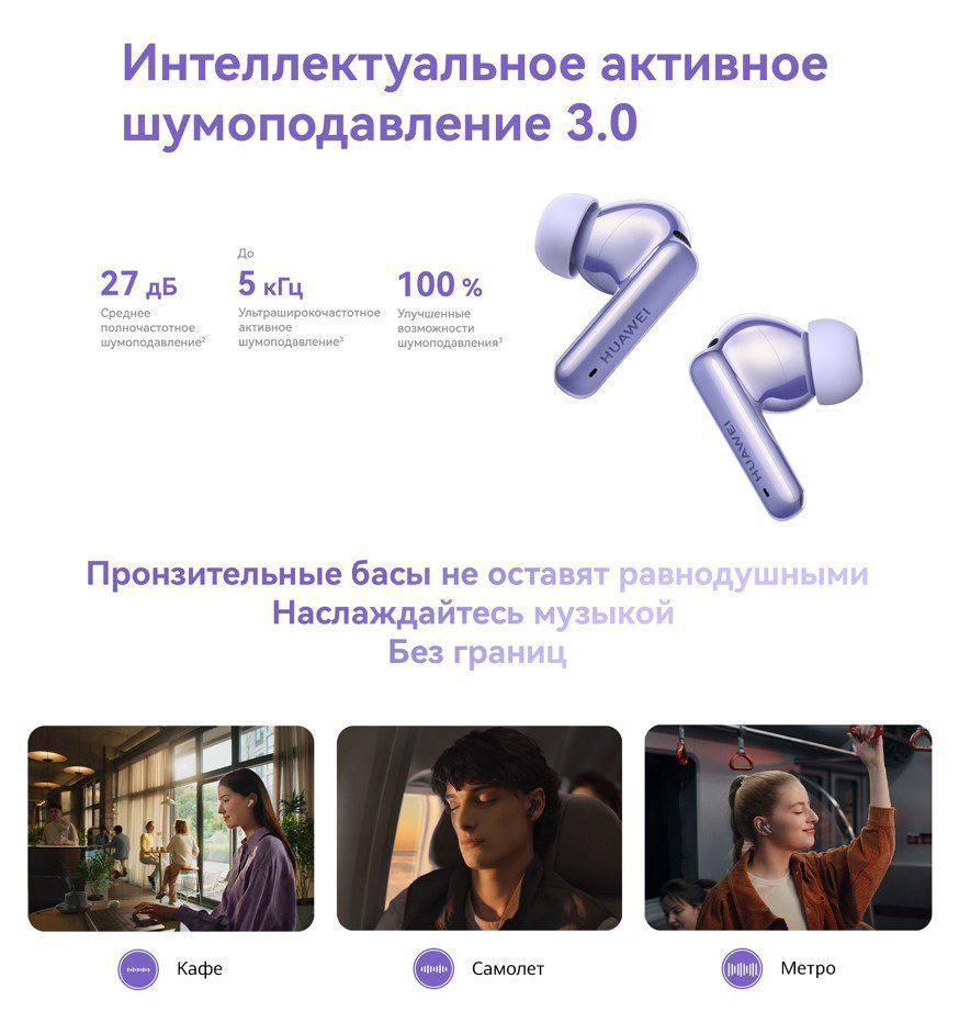 Наушники Huawei FreeBuds 6i (черный, международная версия)