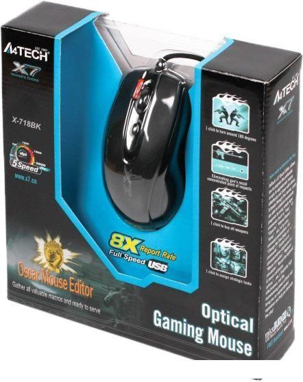Мышь A4Tech X-718BK