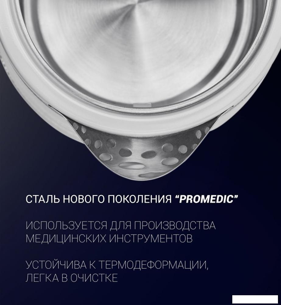 Электрический чайник Polaris PWK 1715CGL Water Way Pro (белый)