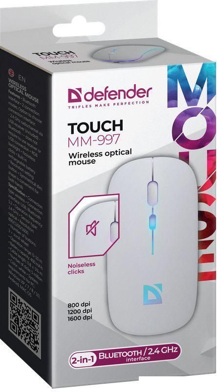 Мышь Defender Touch MM-997 (белый)