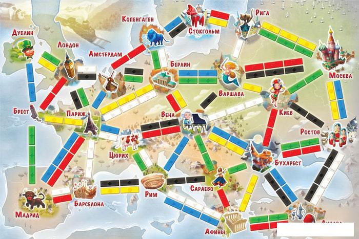 Настольная игра Мир Хобби Ticket to Ride Junior. Европа