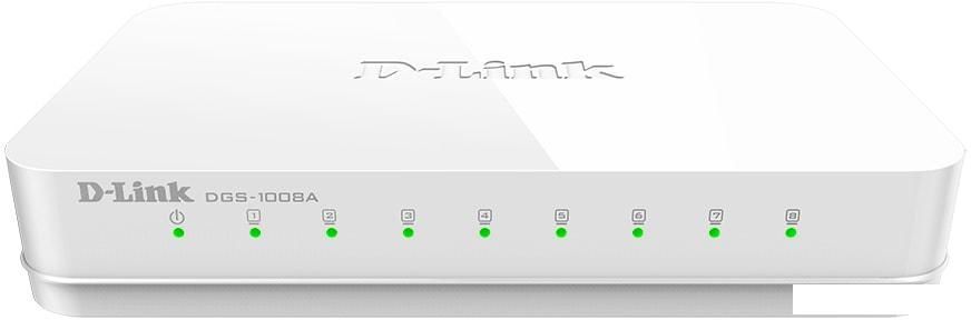 Неуправляемый коммутатор D-Link DGS-1008A/F1A
