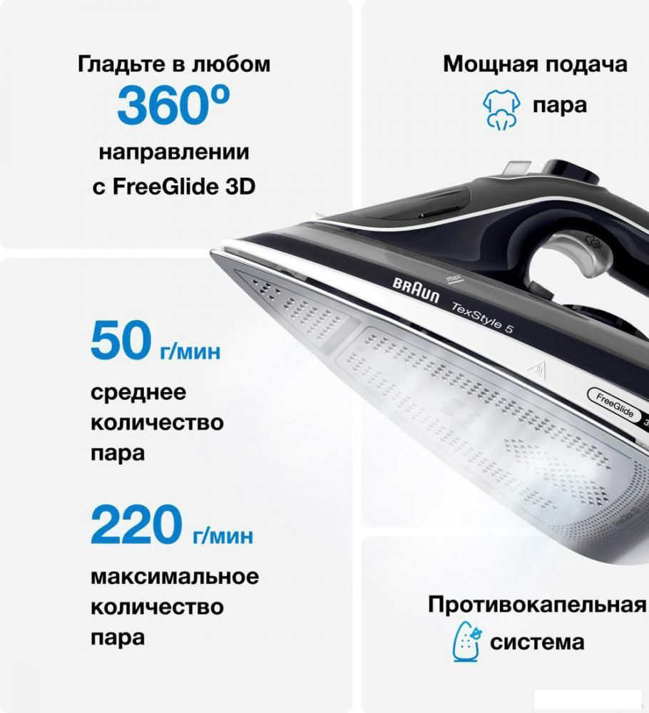 Утюг Braun TexStyle 5 SI 5188BK