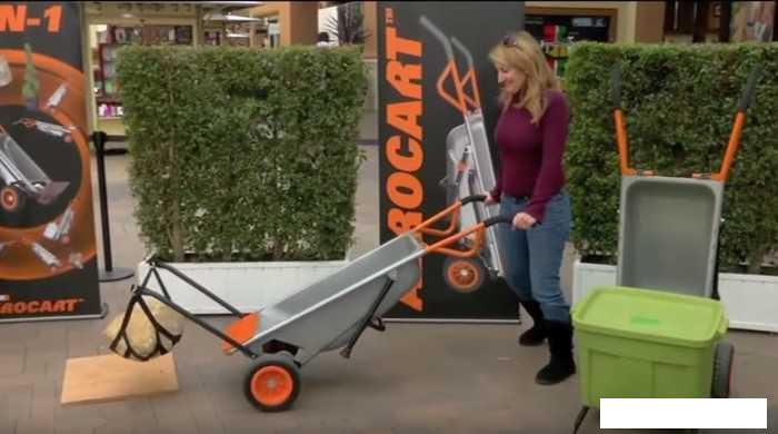 Двухколесная тачка Worx WG050 Aerocart