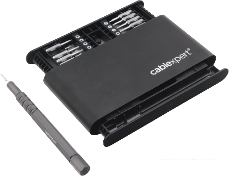 Набор отвертка с битами Cablexpert TK-SD-09R (21 предмет)