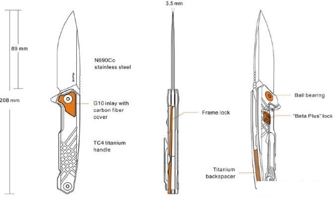 Складной нож Ruike M875-TZ