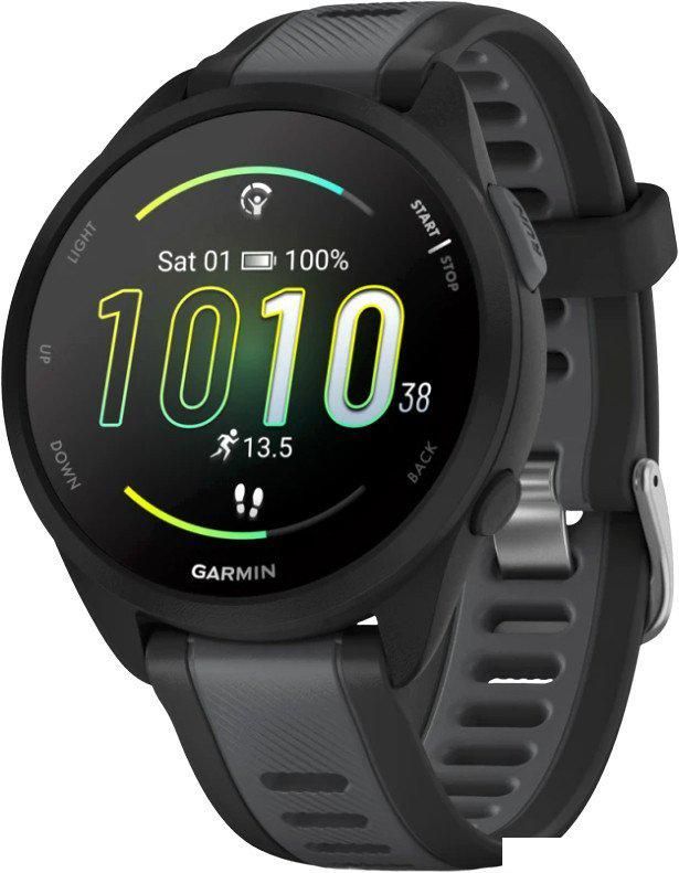 Умные часы Garmin Forerunner 165 Music (черный/сланцево-серый)