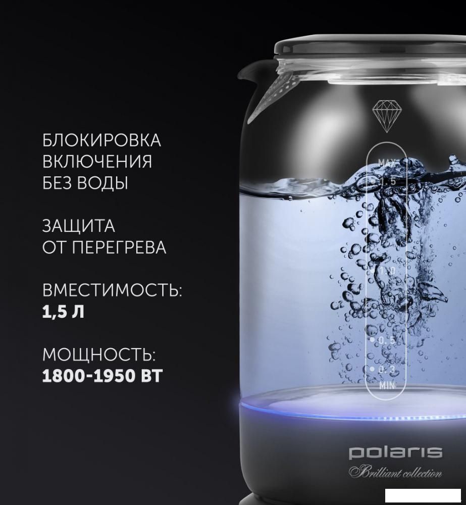 Электрический чайник Polaris PWK 1753CGL (черный)
