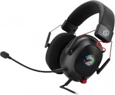 Наушники Оклик HS-L305G (черный/красный)