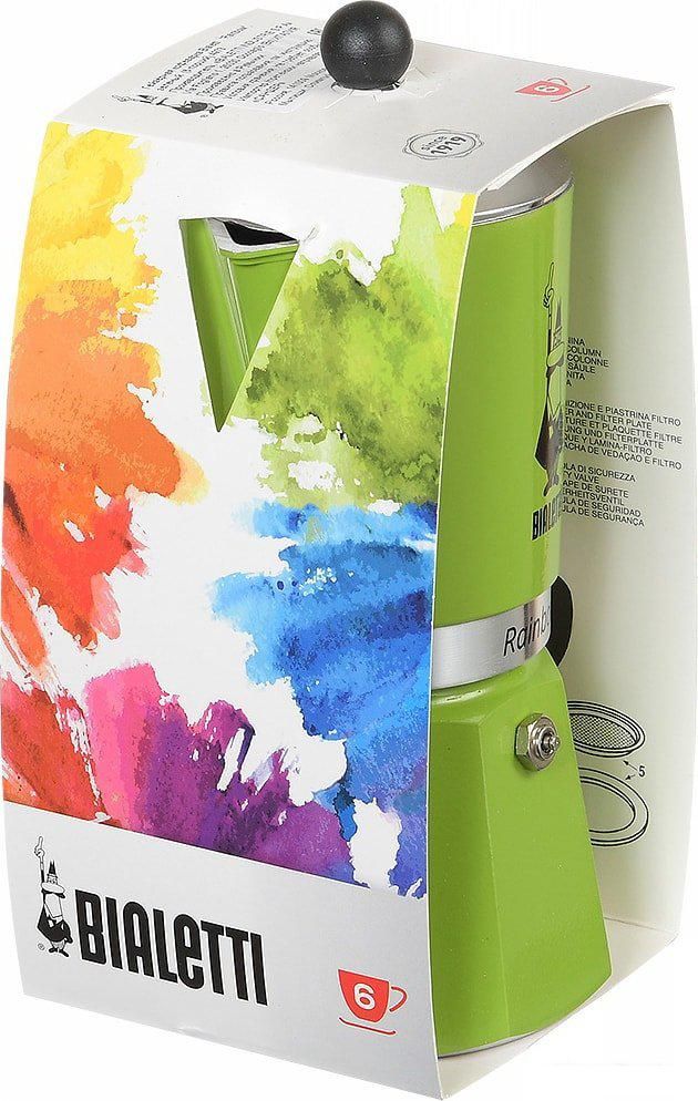 Гейзерная кофеварка Bialetti Rainbow (6 порций, зеленый)