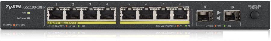 Неуправляемый коммутатор Zyxel GS1100-10HP