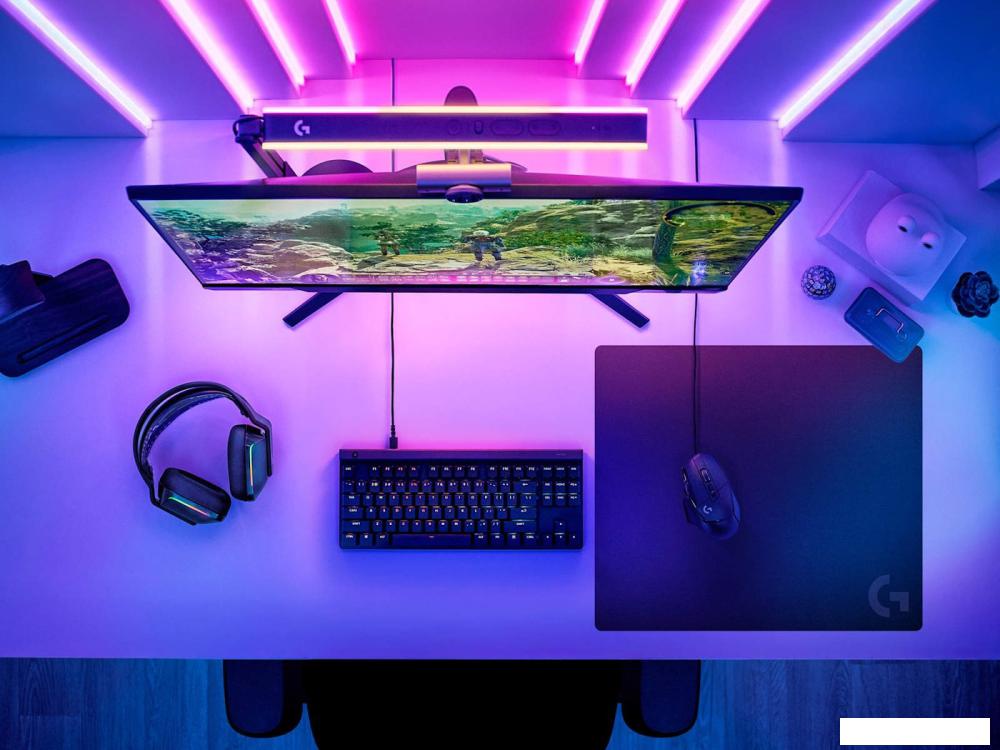 Коврик для мыши Logitech G640 (с серым логотипом)