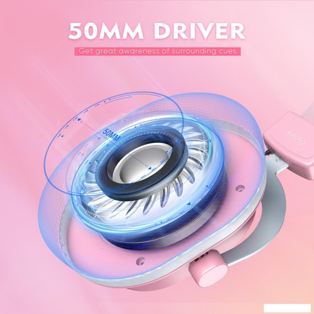 Наушники FIFINE H6X (розовый)