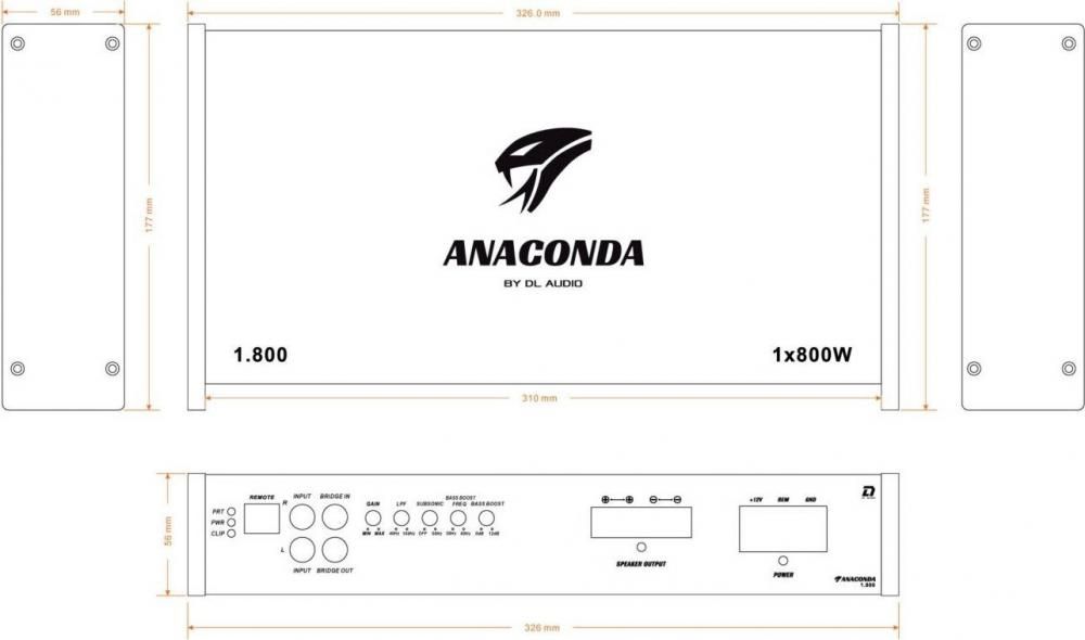 Автомобильный усилитель DL Audio Anaconda 1.800