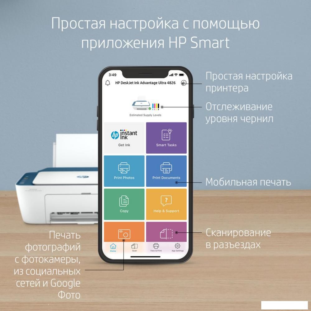 МФУ HP DeskJet Ink Advantage Ultra 4828 25R76A